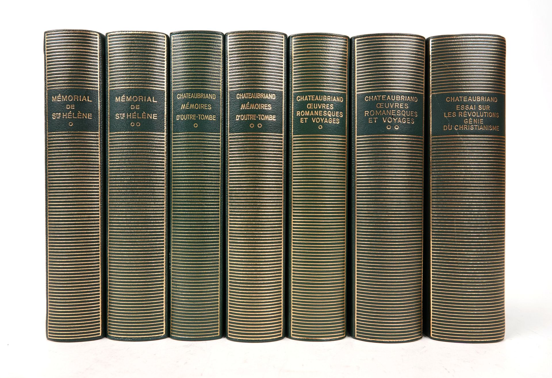Null PLEÏADE - 用出版商的软皮装订的7卷12册合订本(没有防尘套或罗纹)：第一帝国，包括Mémorial de Sainte-Hélène, Mé&hellip;