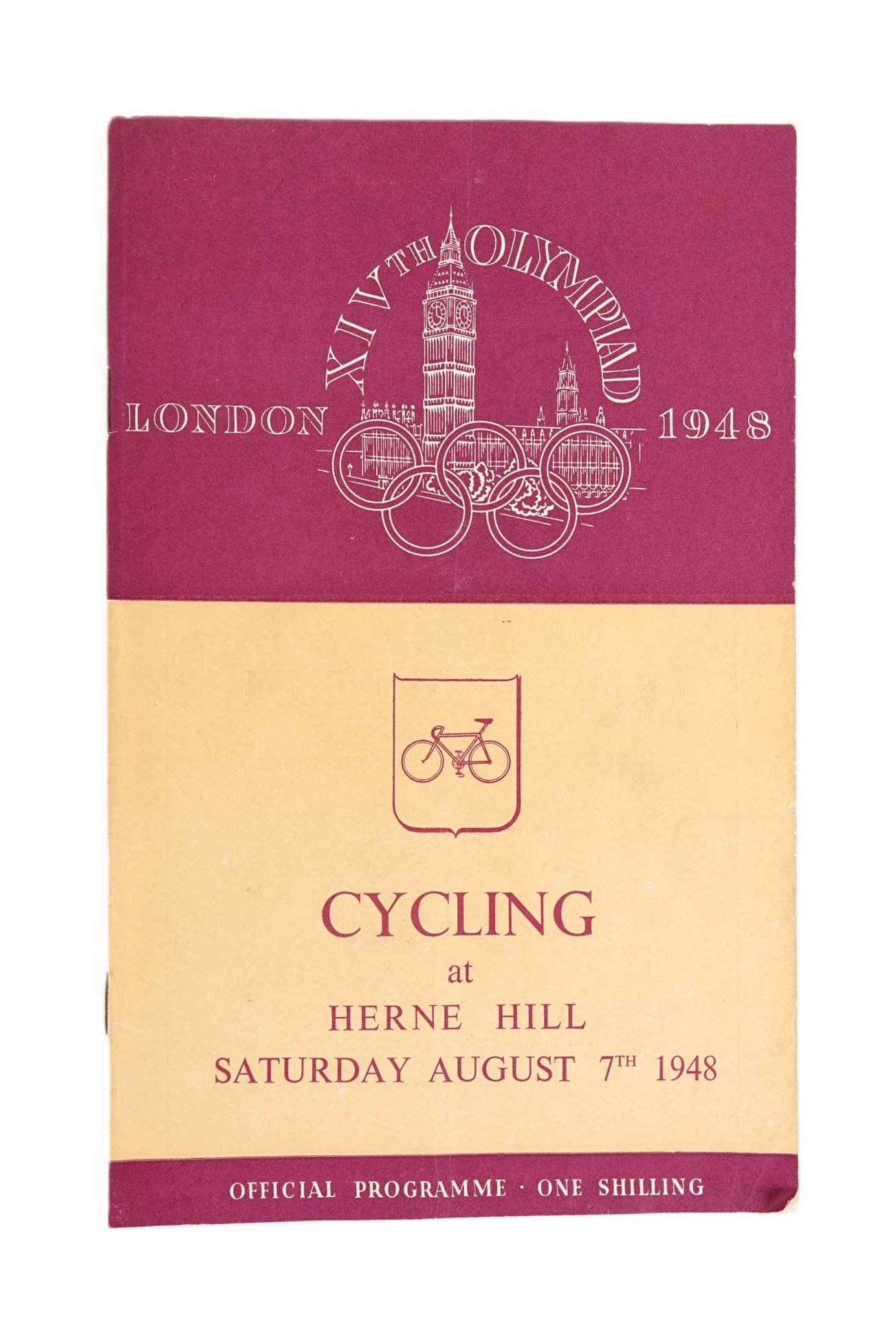Null Jeux Olympiques/ Eté, 1948/ Londres. Programme officiel du Cyclisme à Herne&hellip;