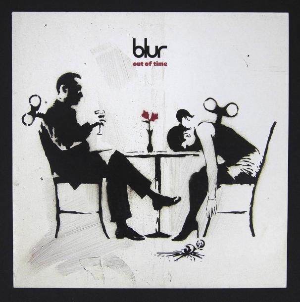 BANKSY BLUR "Out of time" Impression sur pochette disque Offset print on vinyl s&hellip;