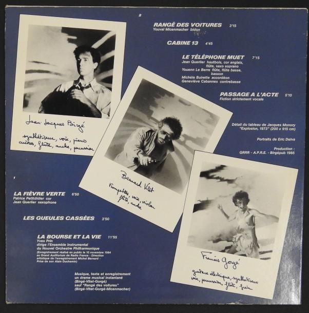 Jacques MONORY "Un Drame Musical Instantané". Impression sur pochette disque Off&hellip;