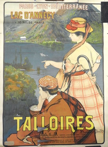 BESNARD Albert (1849-1934) 
PLM.TALLOIRE. «Lac d'Annecy». Vers 1910
Imprimerie H&hellip;