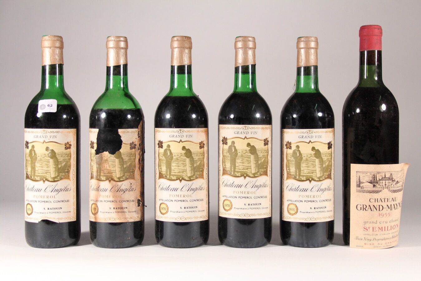 Null 1970 - Château L'Angelus 

Pomerol - 5 blles (including 2 basses)

1955 - C&hellip;