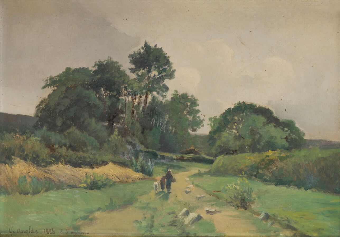 Null Gaston ANGLADE (1854-1919)

Paysages animés

Deux huiles sur toile en penda&hellip;