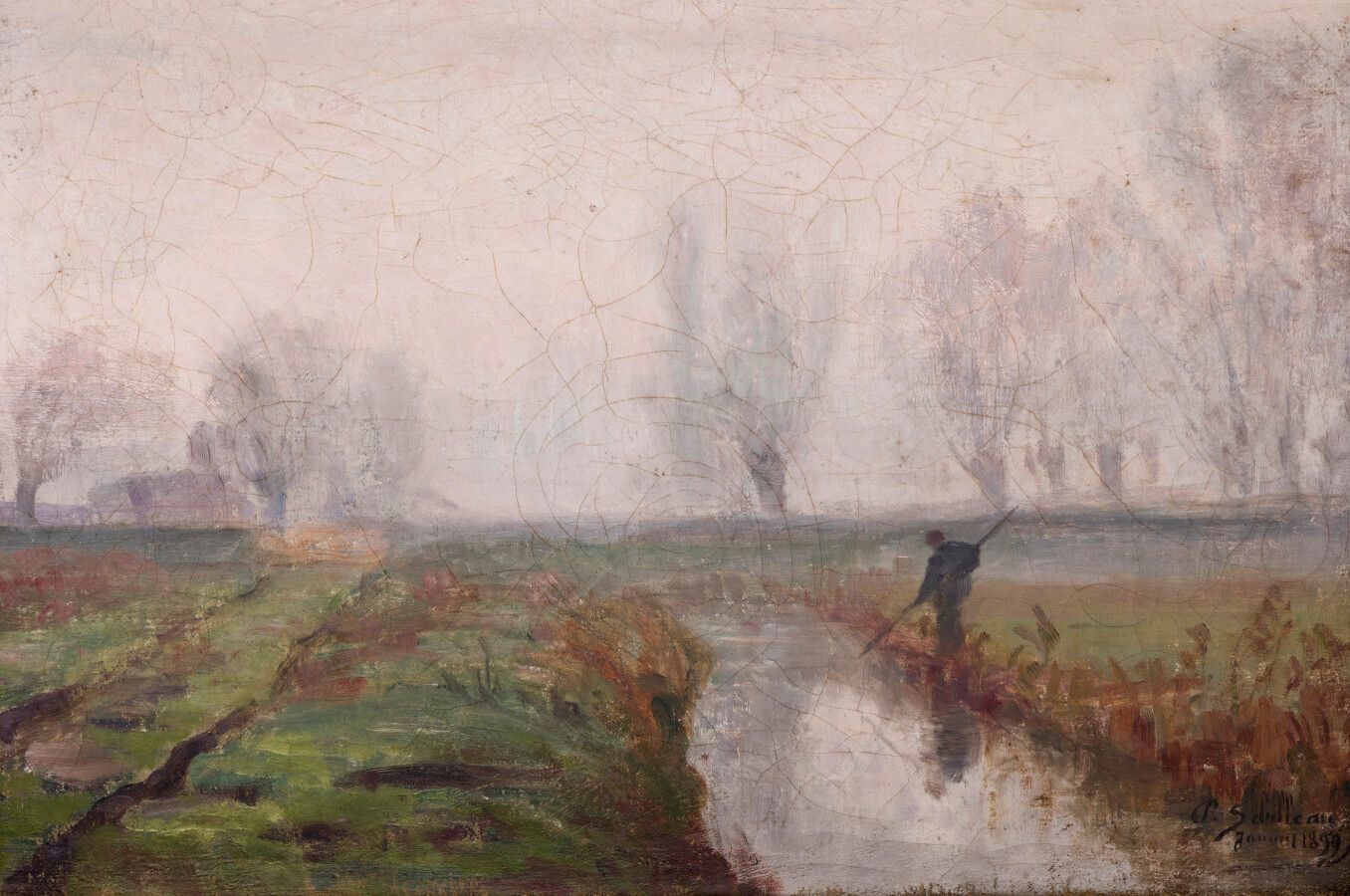 Null Paul SEBILLEAU (1847-1907)

Bord de rivière animé, 1899

Huile sur toile, s&hellip;
