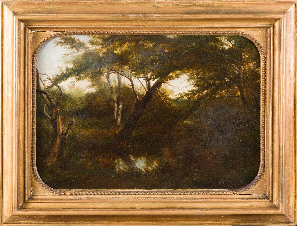 Null Charles-Claude MARIONNEAU (1823-1896)

Sous-bois et étang

Huile sur toile &hellip;