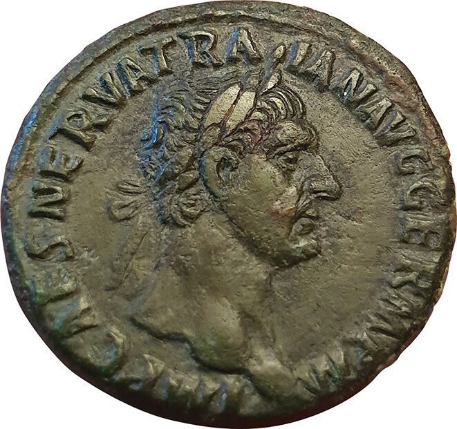 Null Trajan. As. R/ TR POT COS II PP. Rome. 12,62grs. Même descriptif que précéd&hellip;