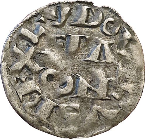 Null Luigi VII il giovane. 1137-1180. Denario. 3° tipo. Parigi. R/ PARISII CIVIS&hellip;