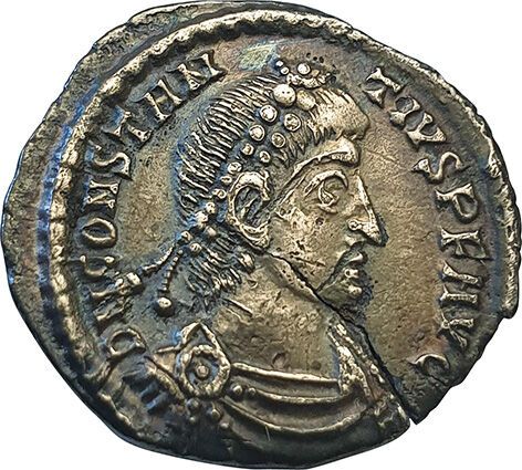 Null Constantius II. 324-361. Silique. R/ VOTIS XXX MVLT XXXX. Arles. 2,03grs. R&hellip;