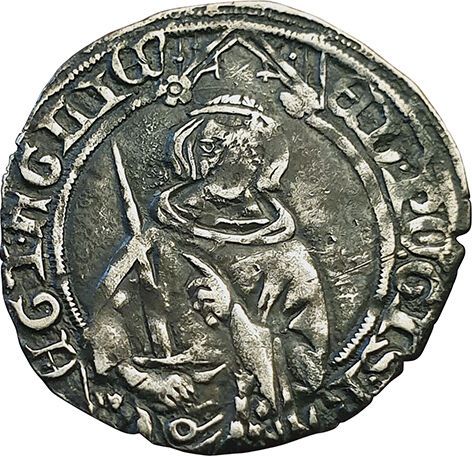 Null Aquitaine. Edward IV the Black Prince. Hardi. 0,97grs. Bd.513v. TTB+