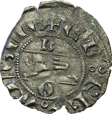 Null Aquitaine. Edward III. Denarius with leopard. B/O. 3rd type. A/ ED REX ANGL&hellip;
