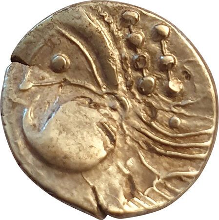 Null Aulerques Eburovices. 1st century B.C. Hemistatera with boar. Low electrum.&hellip;
