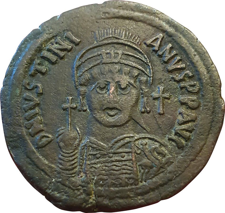 Null Giustiniano I. 527-565. Follis. R/ Grande M. ANNO XIII (539-540). Nicomedia&hellip;