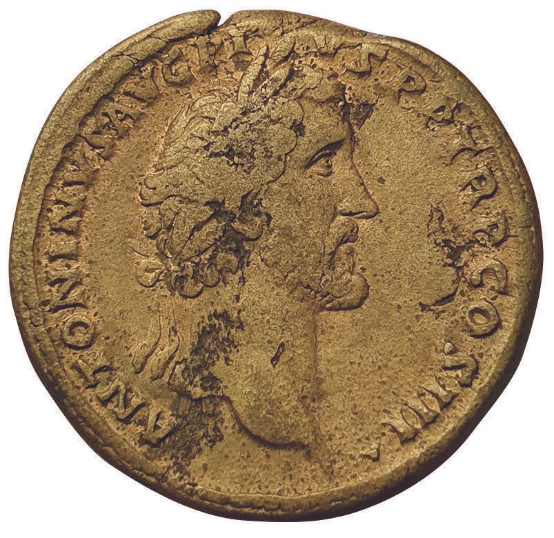 Null Antoninus the Pious. 138-161. Sesterce. R/ TIBERIS. The Tiber reclining to &hellip;