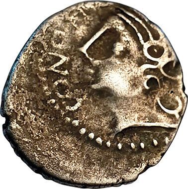 Null 中西部地区。Santons，公元前60-50年SANTONOS penny.1,8grs.D.T 3266。 TB+。