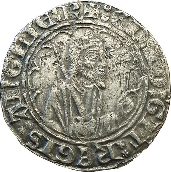 Null Aquitania. Edoardo IV il Principe Nero. 1355-1375. Demi Gros. A/ ED PMO GIT&hellip;