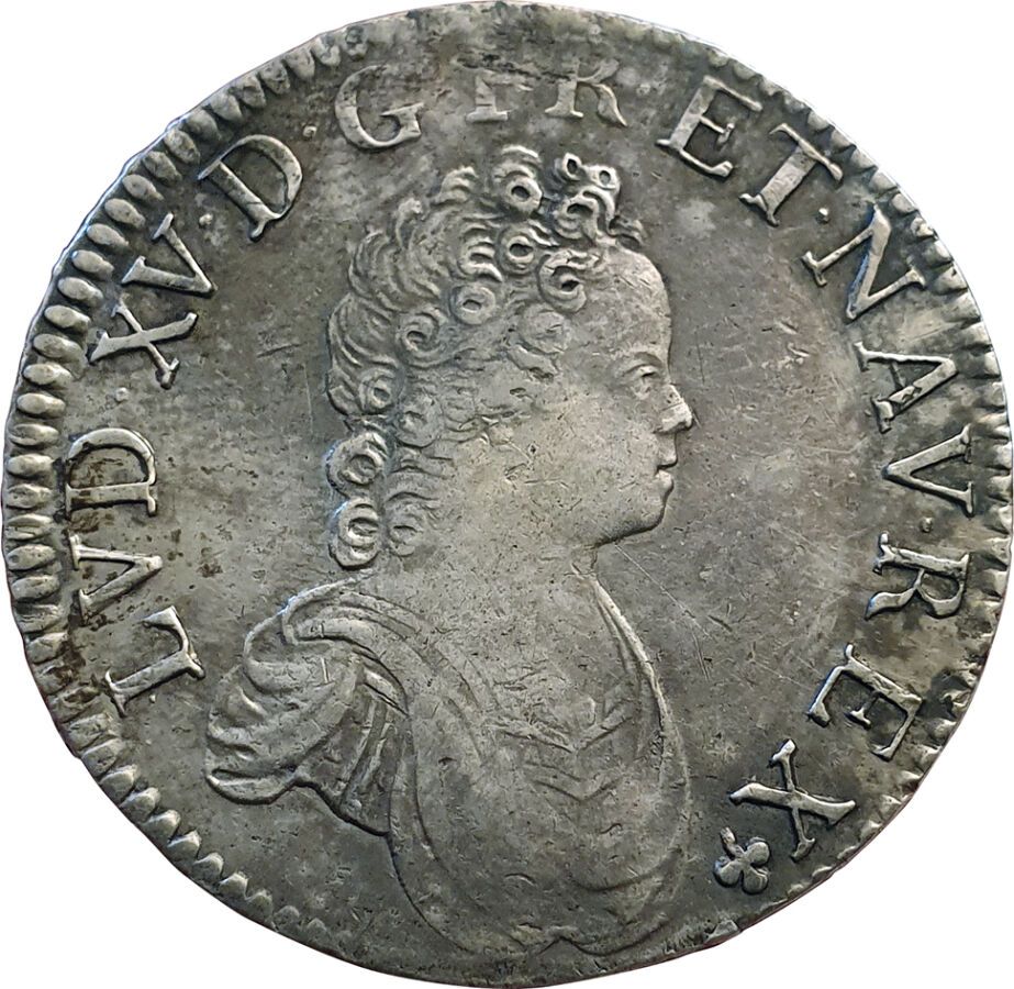 Null Luis XV. 1715-1774. Ecu Vertugadin. 1716 A. En París. Un nuevo espacio en b&hellip;