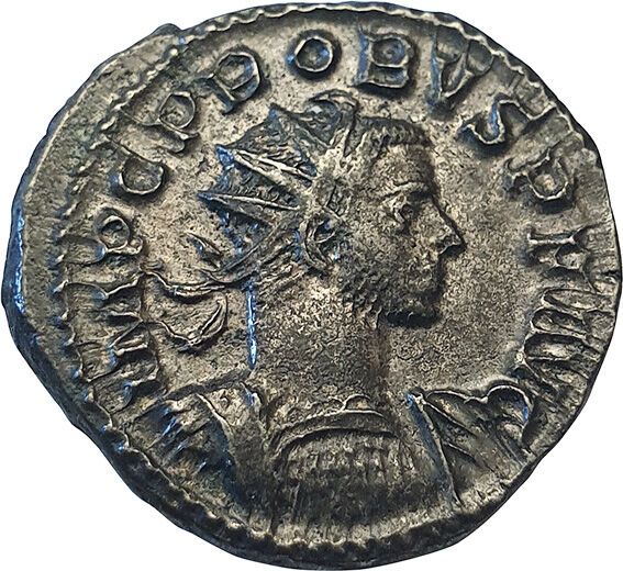 Null Probus. Aurelianus. R/ TEMPOR FELICI. Felicity standing, holding a long cad&hellip;