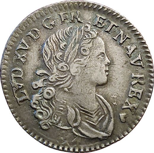 Null Ludwig XV. Zehntel Ecu von Frankreich Navarra. 1718 BB. 2,41grs. Gad.290 ( &hellip;