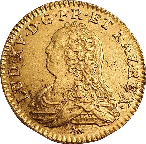 Null Luis XV. 1715-1774. Louis d'or aux lunettes. 1726 A. En París. Gad.340. Ray&hellip;