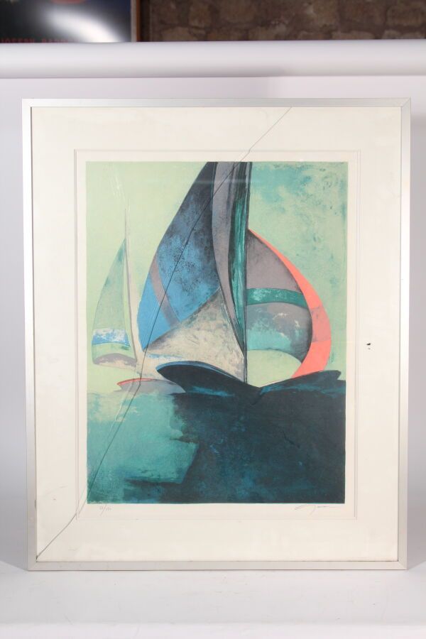 Null Modern School

"The sailboats"

Lithography colors, countersigned and numbe&hellip;