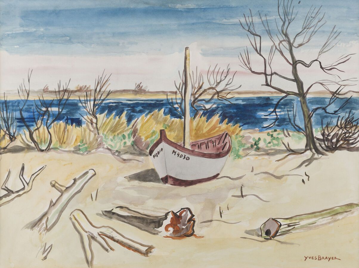 Null Yves BRAYER (1907-1990)

Das Boot an der kleinen Rhône

Aquarell, unten rec&hellip;