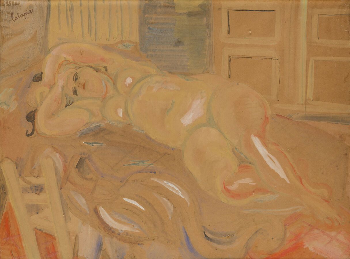 Null 路易斯-拉塔皮(1891-1972)

喀琅施塔得码头上的裸体，1927/28年

水彩画，水粉画，左上角有签名。

48.5 x 63.5厘米。

&hellip;