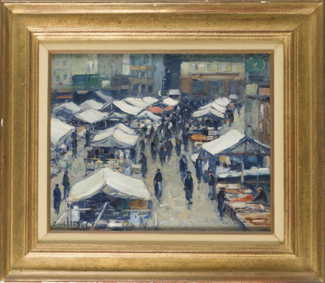 Null MODERNE SCHULE

Szene auf einem Markt

Öl auf Panel, trägt eine Guilbert-Si&hellip;