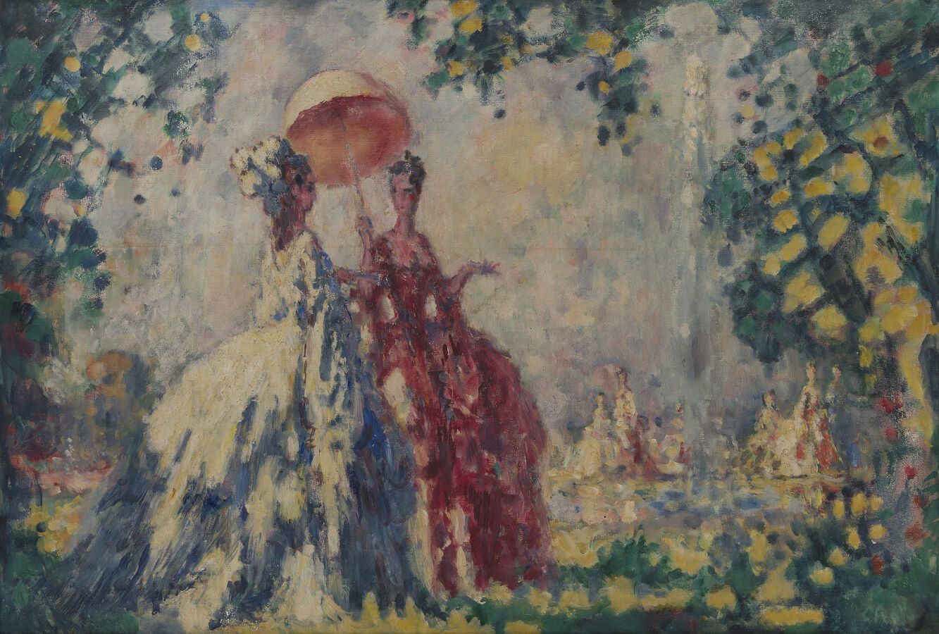 Null 查尔斯-弗朗索瓦-普罗斯珀-格仁(1875-1939)

庆祝活动

布面油画，右下方有签名 "ChG"。

65 x 98厘米。