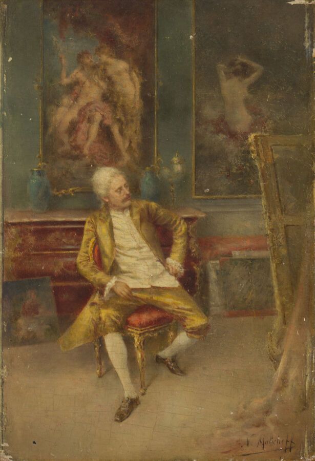 Null Nicolai MALICHEFF (19. Jahrhundert)

Der Kunstliebhaber

Öl auf Tafel, unte&hellip;