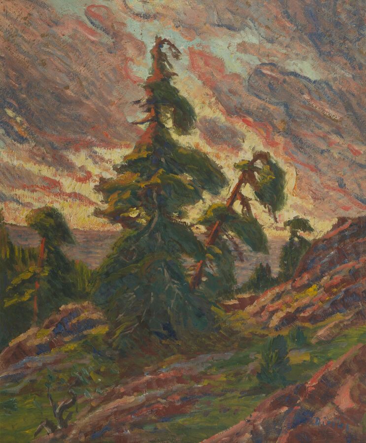 Null 爱德华-迪里克斯 (1855-1930)

枞树

木板上的油画，右下角有签名。

50.5 x 41.5厘米。