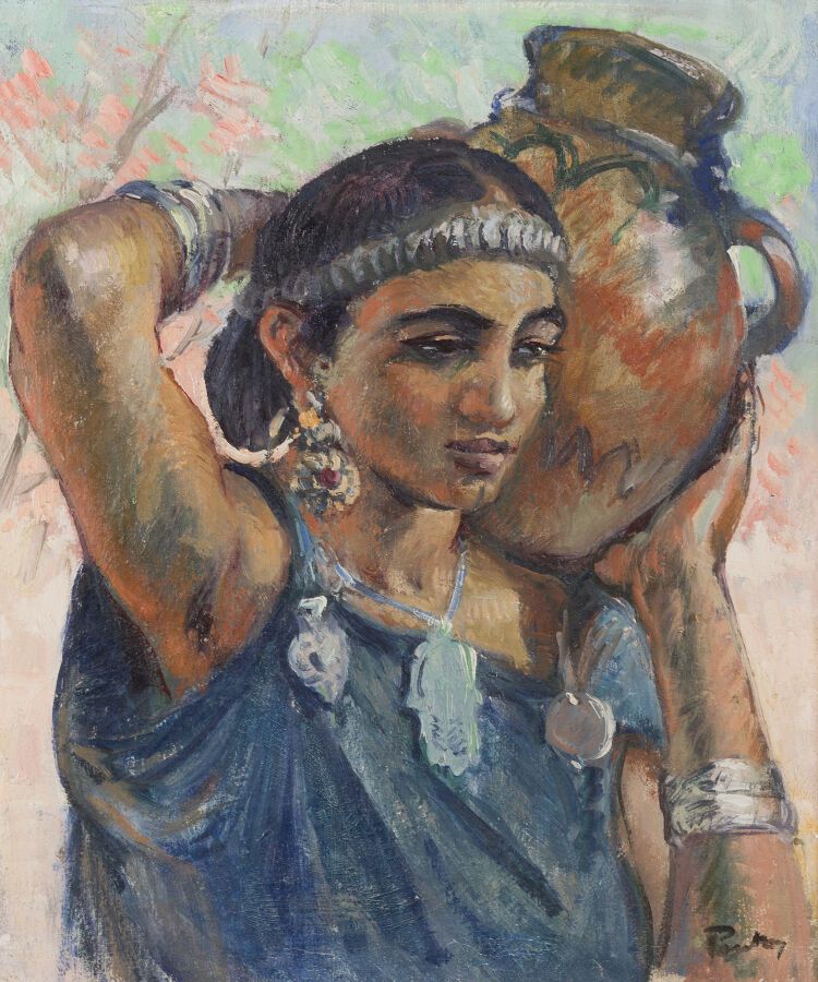 Null Henri PONTOY (1888-1968)

Marokkanische Frau mit Krug

Öl auf Leinwand, unt&hellip;