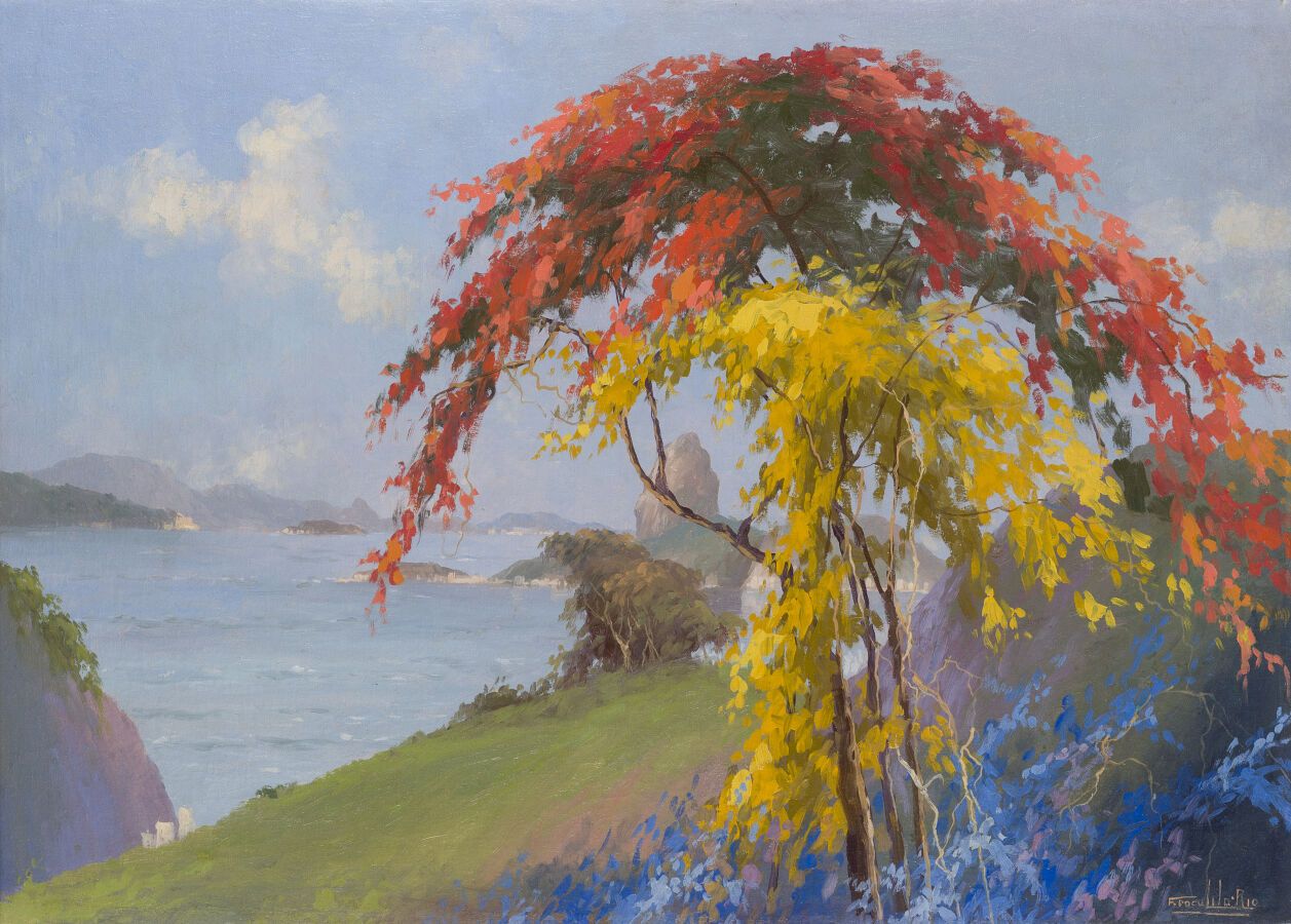 Null 弗朗西斯科-科库利洛(1895-1978)

糖山和里约湾

布面油画，已签名并位于右下方。

55 x 77厘米。