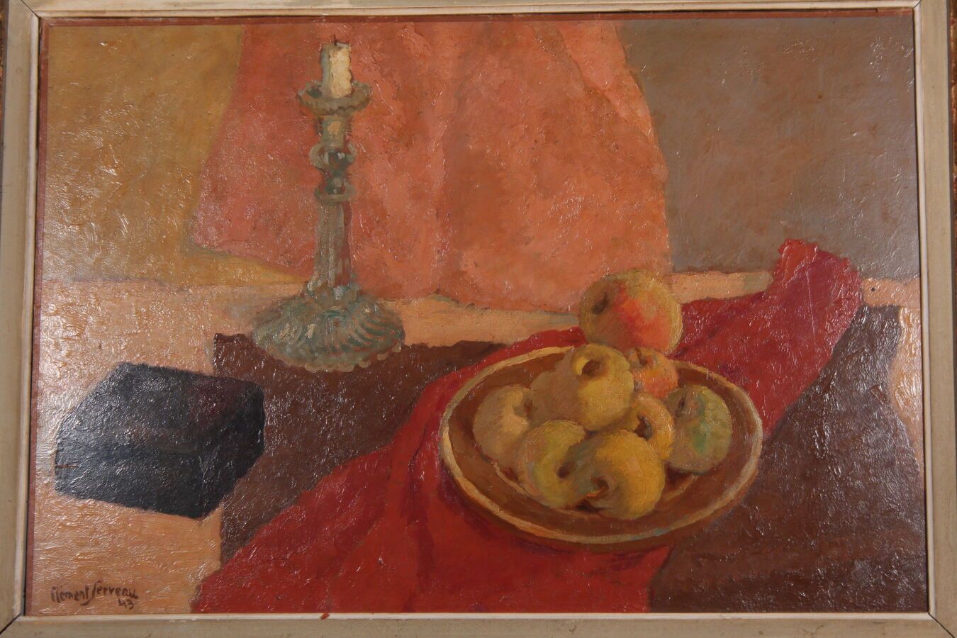 Null CLEMENT-SERVEAU (1886-1972)

"Composition au bougeoir et pommes"

Huile sur&hellip;