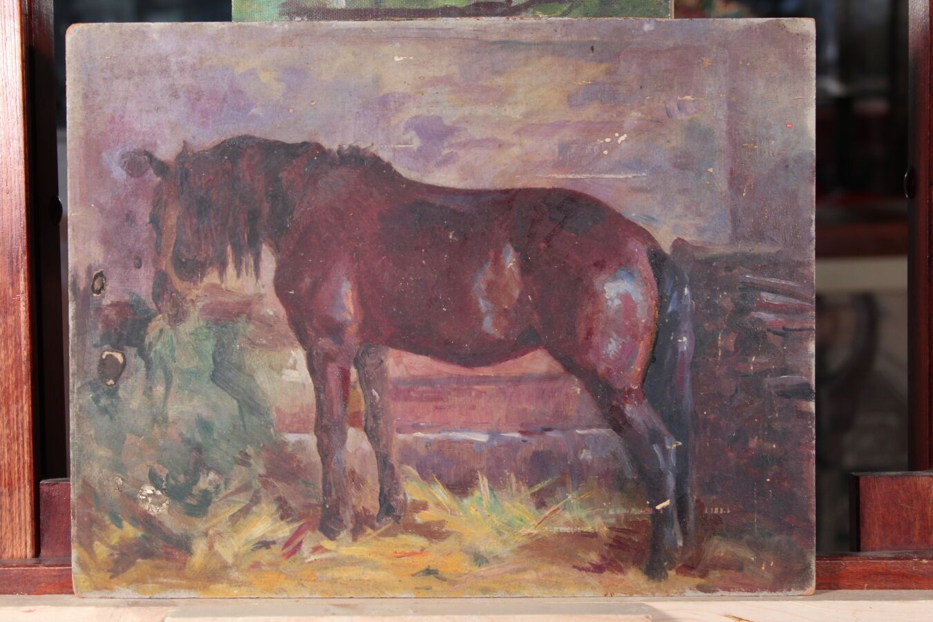 Null 奥德特-杜兰德（1885-1972），人称DETT

"对马匹的研究

一套5件的纸板油画

在27 x 35厘米和16 x 24厘米之间