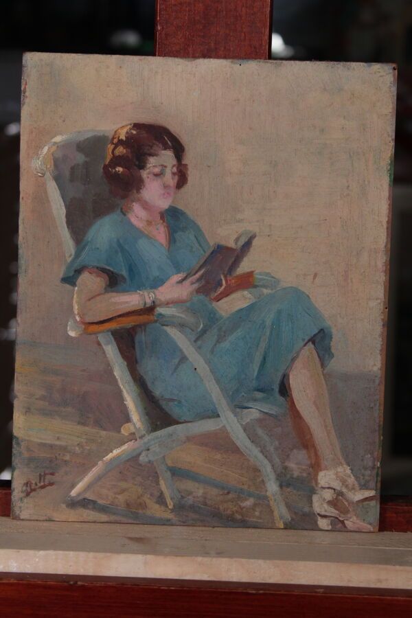 Null Odette DURAND (1885-1972) dite DETT

"La lecture"

Huile sur panneau

24 x &hellip;