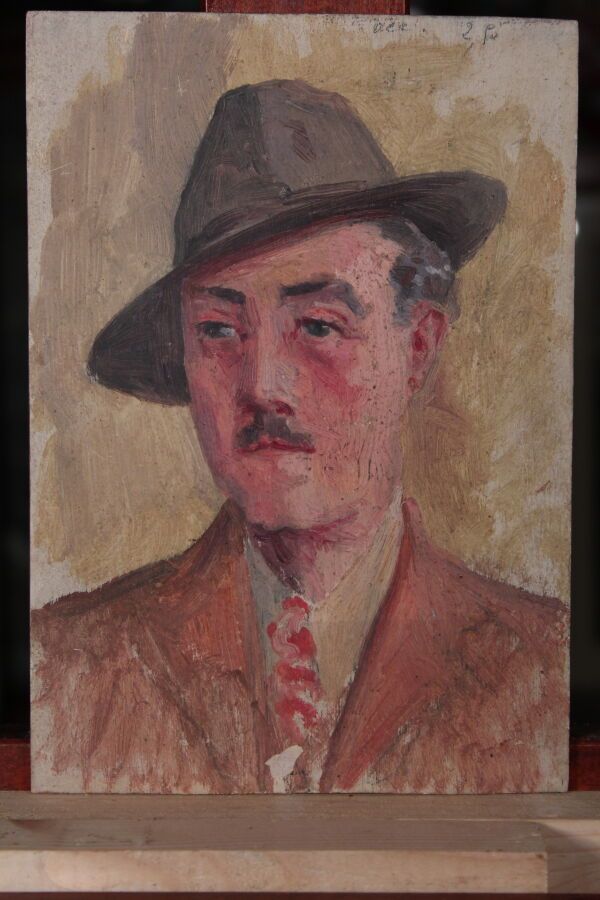 Null 奥德特-杜兰德（1885-1972），人称DETT

"André Rossignol du Bellay的画像

板上油彩

22,5 x 15,5&hellip;