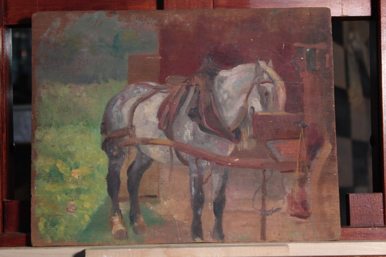 Null 奥德特-杜兰德（1885-1972），人称DETT

"草泥马"。

板上油彩

27 x 35厘米

附："马厩里的马

板上油彩

21,5 x &hellip;
