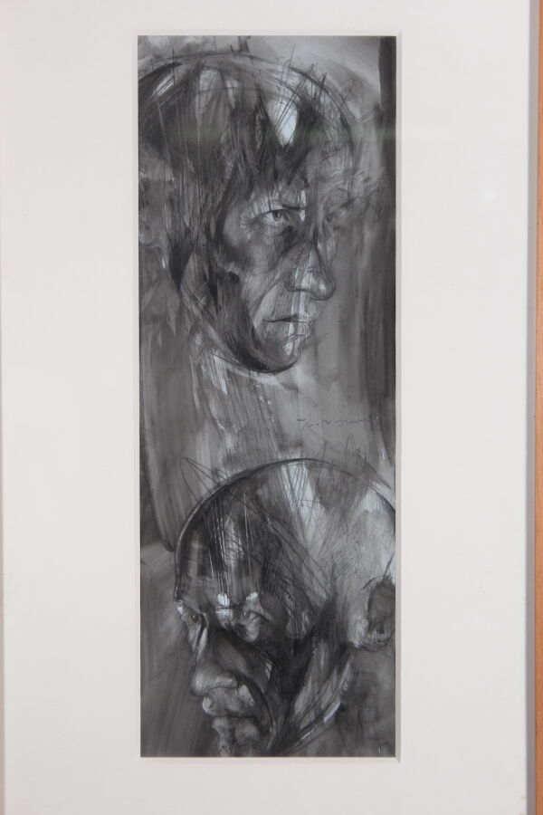 Null 皮奥特-斯库雷克（生于1958年）

"自画像", 2003

纸上混合媒体，中间有签名和编号 "103"。

40 x 15厘米

出处：巴黎Kor&hellip;