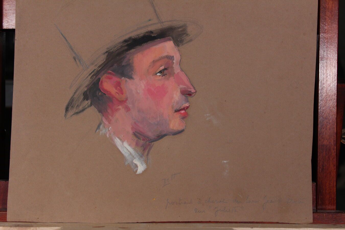 Null 奥德特-杜兰德（1885-1972），人称DETT

"Jean d'Artiste男爵在朱丽叶马背上的画像

纸上油彩和墨水

33 x 40,5 &hellip;