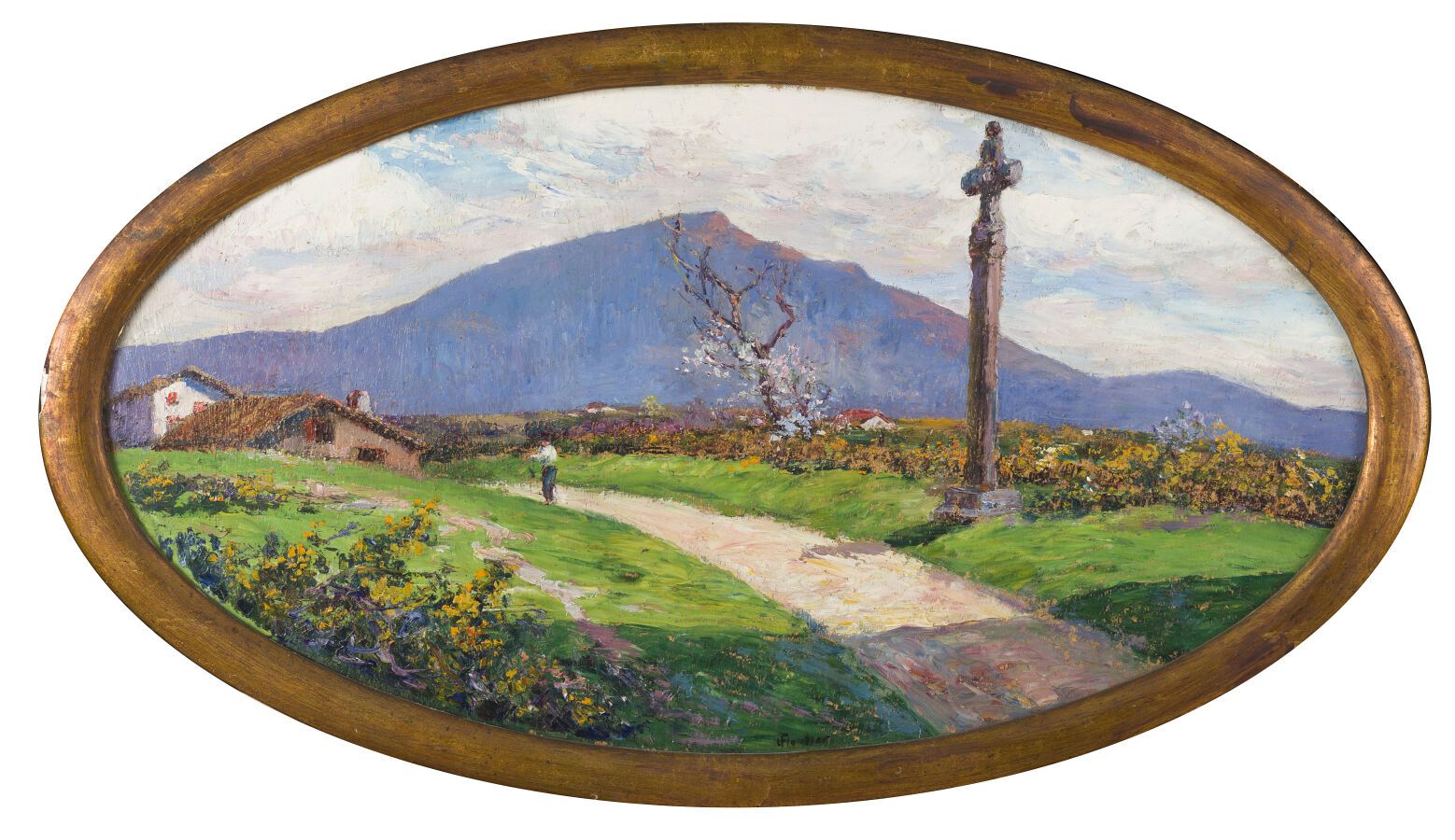 Null 路易斯-弗鲁提尔 (1882-1936)

从博尔达甘到锡伯尔的罗纳河

板面油画，中央下方有签名，背面有标题。

34 x 64 厘米。

(可见的&hellip;