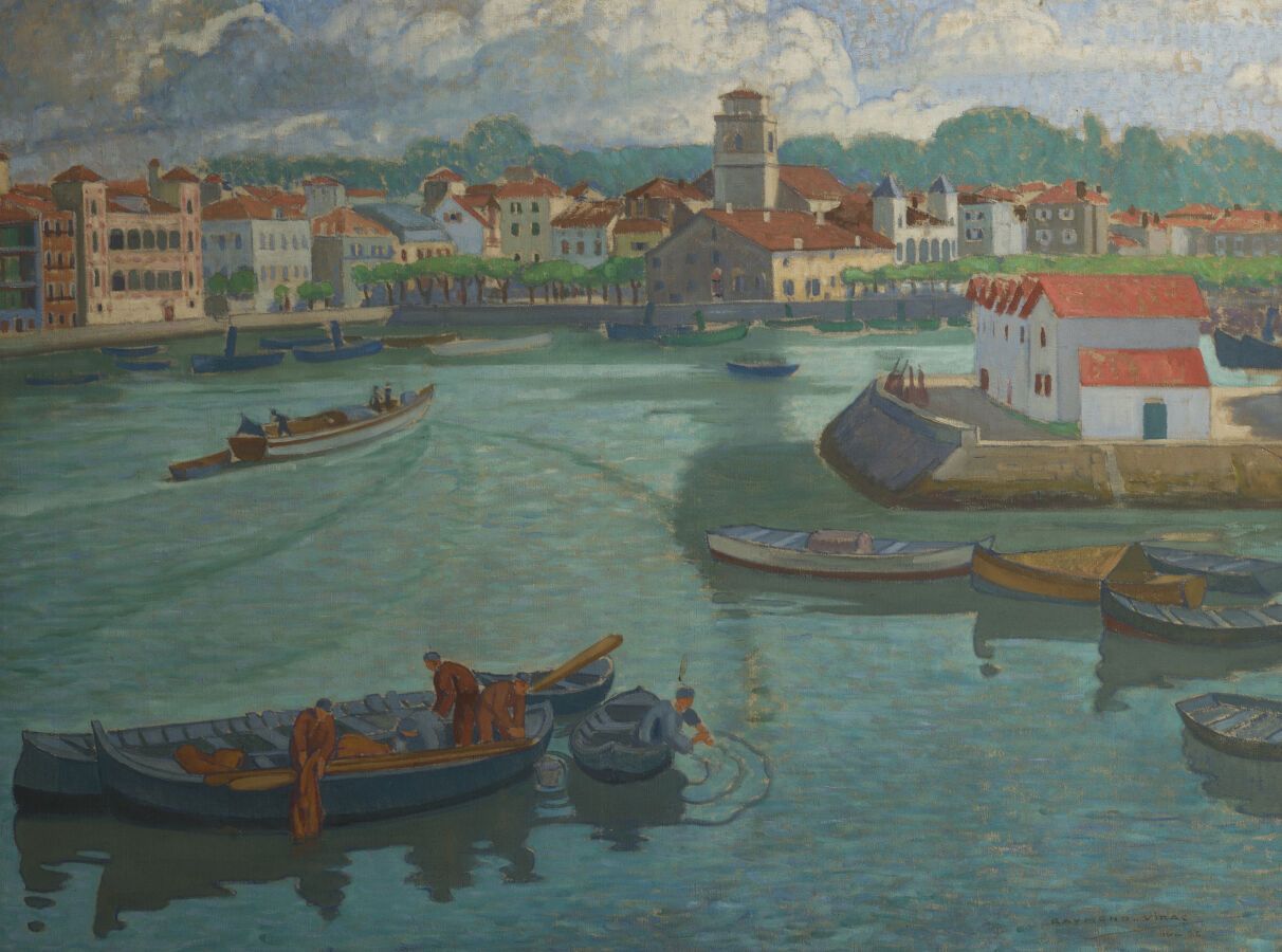 Raymond-Pierre VIRAC (1892-1946) 
Le port de Saint-Jean-de-Luz, vue de Ciboure 
&hellip;