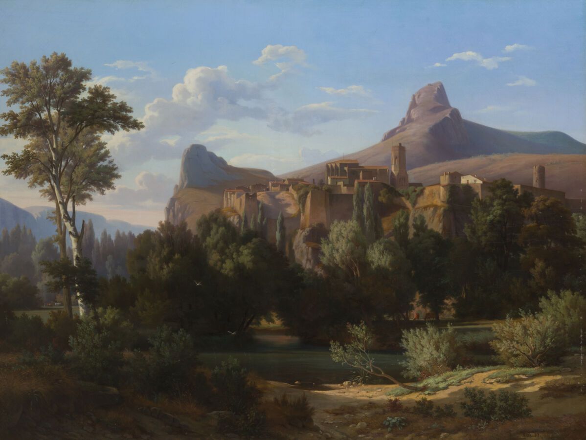 Null 卡米尔-萨格里奥（1804年，斯特拉斯堡-1889年，巴黎）。

罗马周边的景色

布面油画

130 x 96.5 cm

右下方有签名，日期为18&hellip;