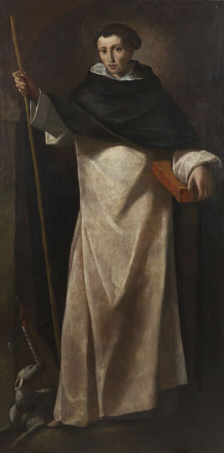 Null 17世纪的西班牙学校

圣多米尼克

布面油画（内衬）

170 x 85 cm

(部分修复)



这里的白袍和黑斗篷清楚地表明了古兹曼的多米尼克&hellip;