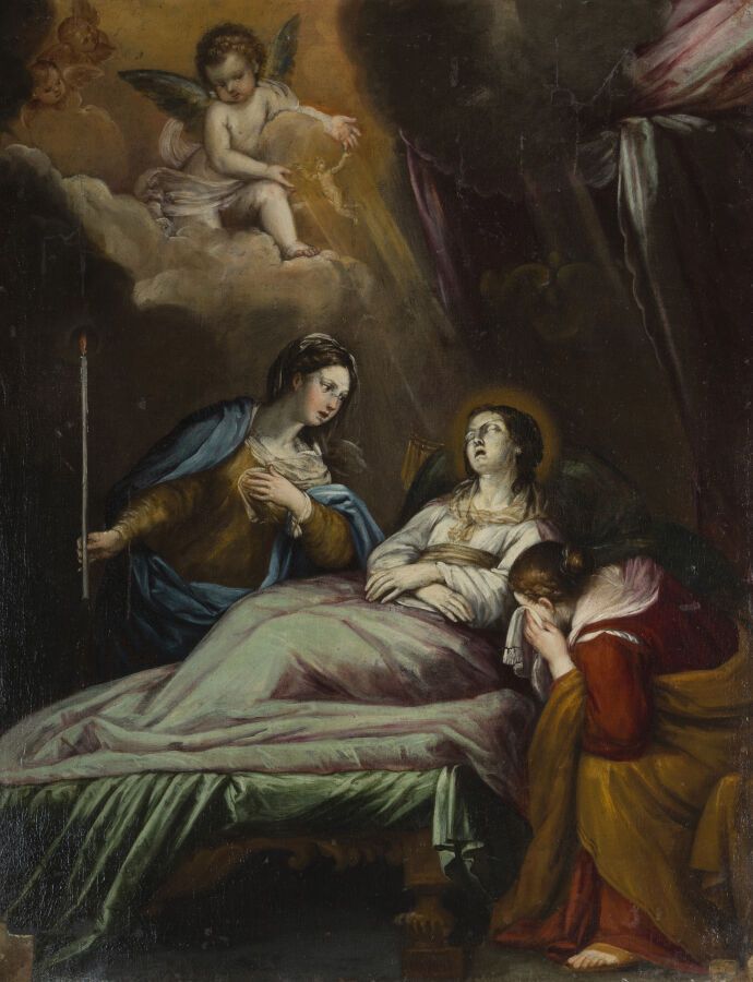 Null Ecole Bolognaise du XVIIe siècle

La Mort de la Vierge

Huile sur toile (re&hellip;