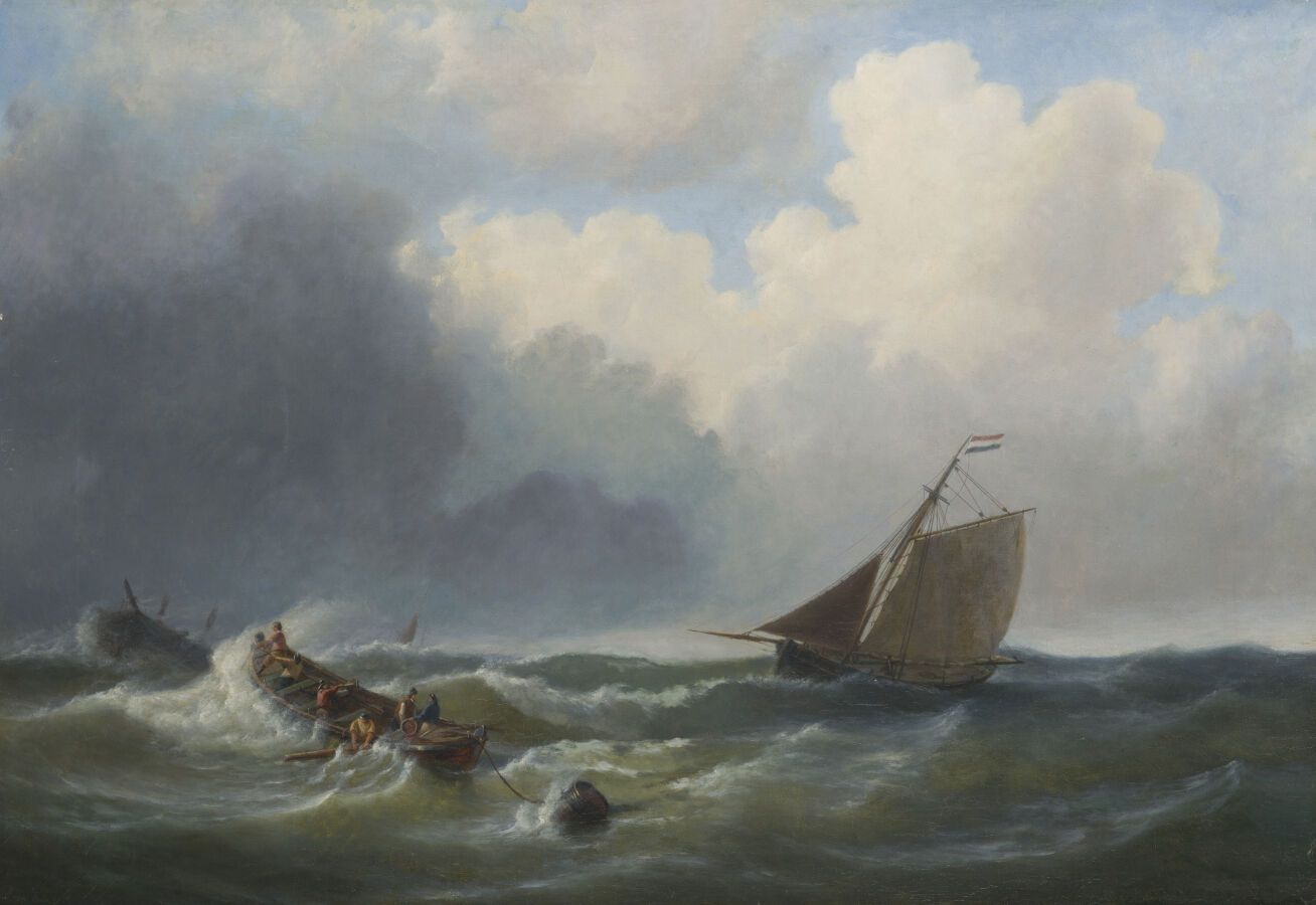Null Ecole hollandaise du milieu du XIXe siècle

Marine

Huile sur toile

Signat&hellip;
