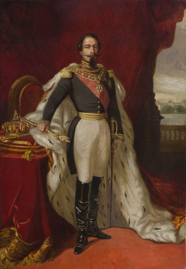 Null 温特哈尔特（1805-1873）之后

拿破仑三世皇帝的全幅画像

布面油画

38 x 26 cm

无框架