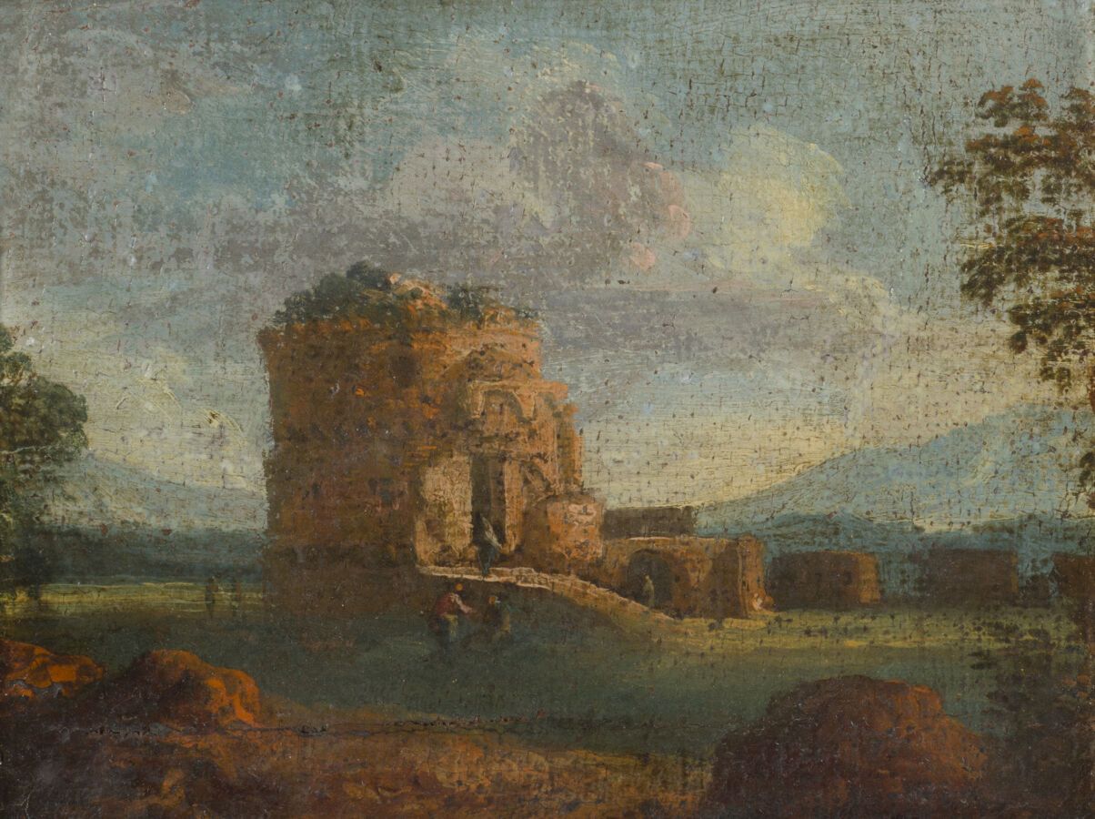 Null About 1840

View of a ruin in Italy

Oil on canvas mounted on wood

17 x 13&hellip;