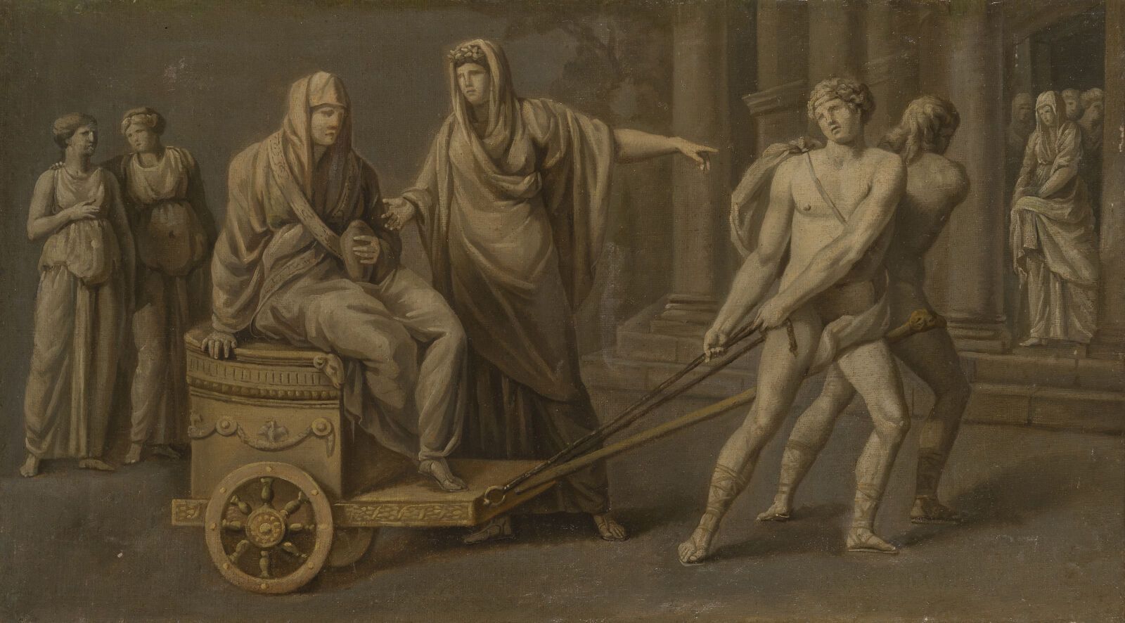 Null 法国或意大利学校 17/18世纪

Clobis和Biton

棕色卡马伊奥的布面油画

43 x 77 cm

无框架



克莱奥比斯和比顿是一对&hellip;