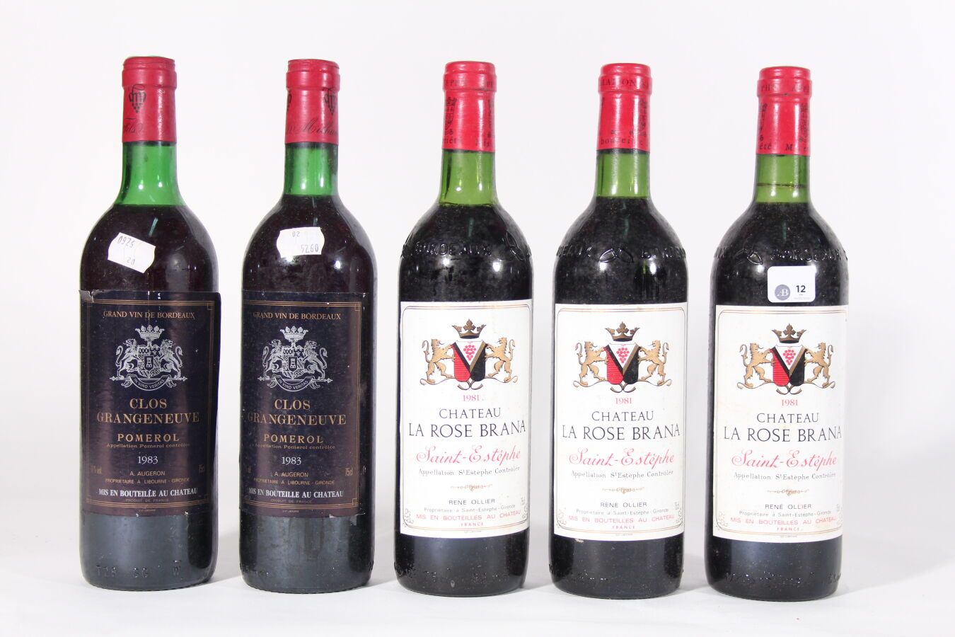 Null 1983 - Clos Grangeneuve
Red Pomerol - 2 bottles 
1981 - Château La Rose Bra&hellip;