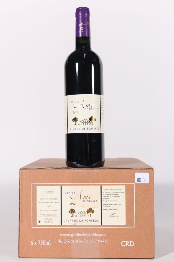 Null 2012 - Château Ame de Musset 
Lalande de Pomerol Rosso - 12 bottiglie